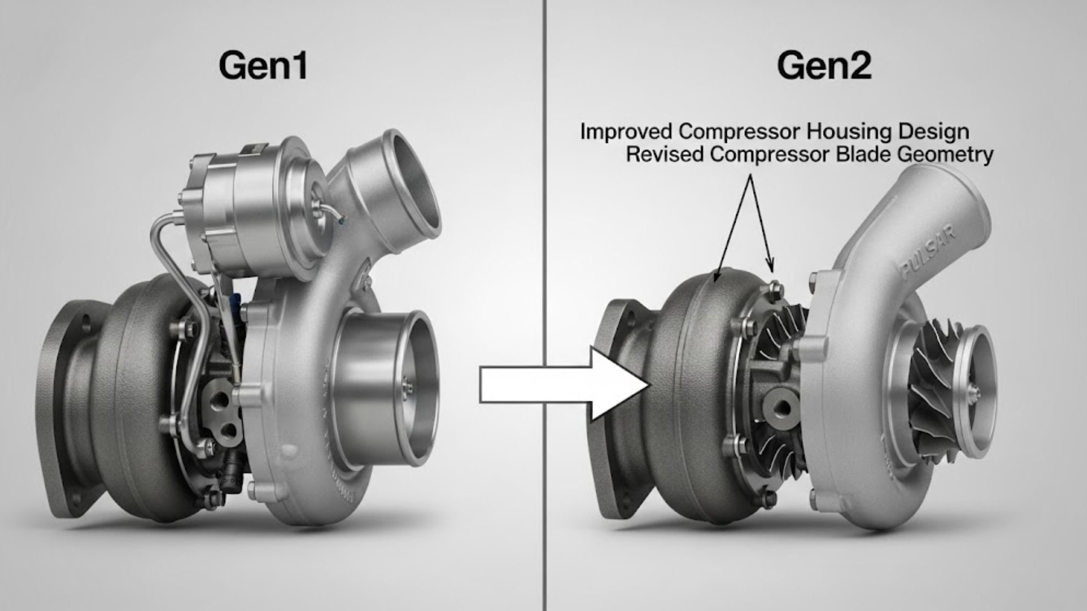 What's the Difference Between a Pulsar Gen1 and Gen2 Turbocharger?