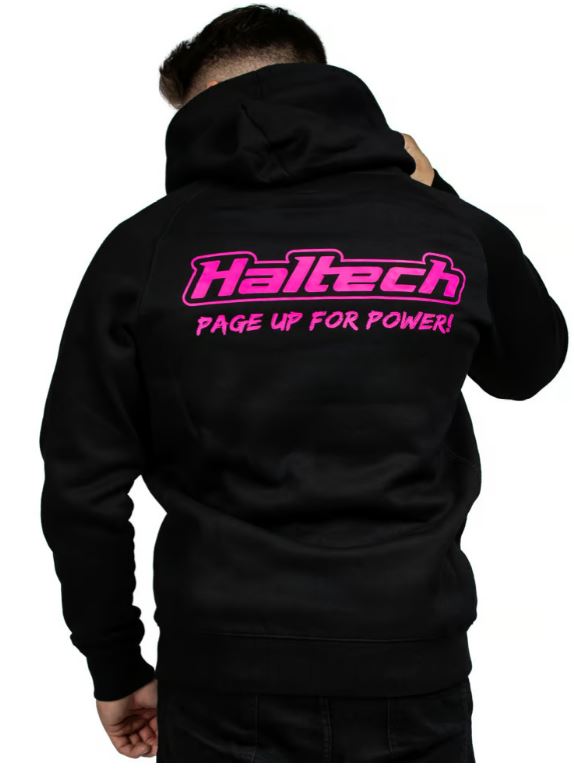 Haltech "Classic" Hoodie Black Pink