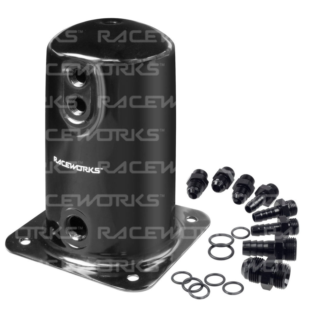 RACEWORKS 1.5L Surge Tank AN-8 Single Outlet