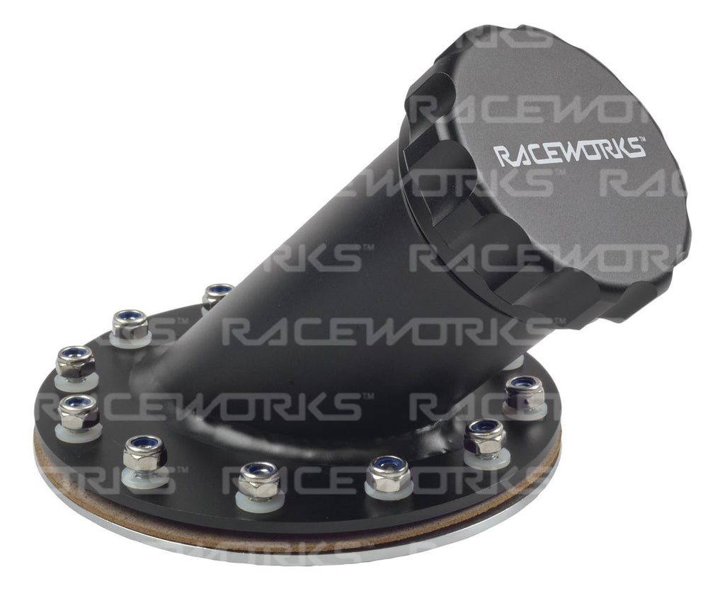 RACEWORKS Billet Aluminium Fuel Cell Cap 45 Degrees