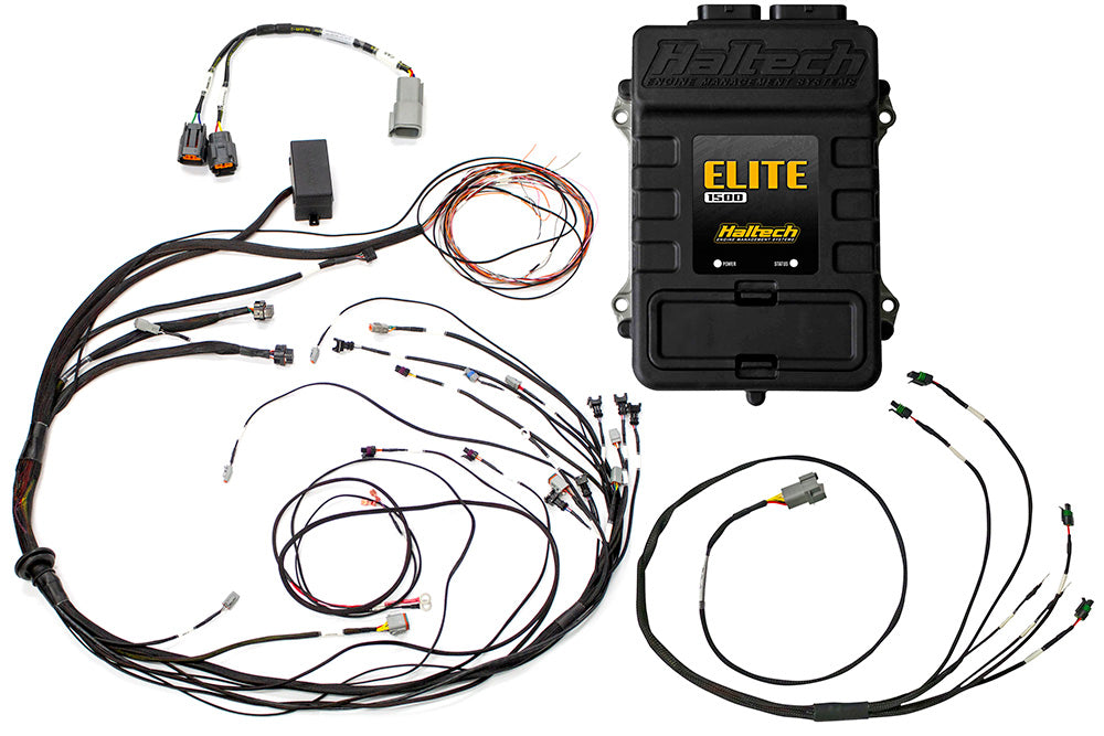 Elite 1500 with RACE FUNCTIONS - Mazda 13B S6-8 Terminated Harness ECU Kit