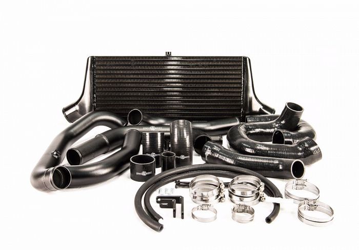 Process West Front Mount Intercooler Kit (suits Subaru 08-14 GRB STI) - Black