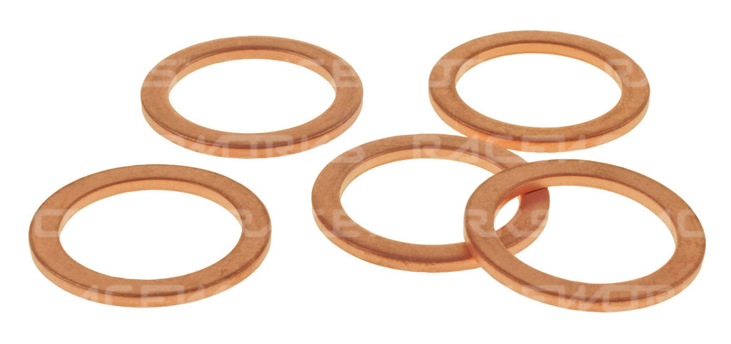 RACEWORKS COPPER WASHERS ID12mm OD18mm T1.5mm 5pk