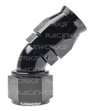 RACEWORKS TEFLON HOSE FITTING 45 Deg
