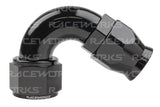 RACEWORKS TEFLON HOSE FITTING 120 Deg