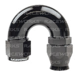 RACEWORKS TEFLON HOSE FITTING AN-4 180 Deg