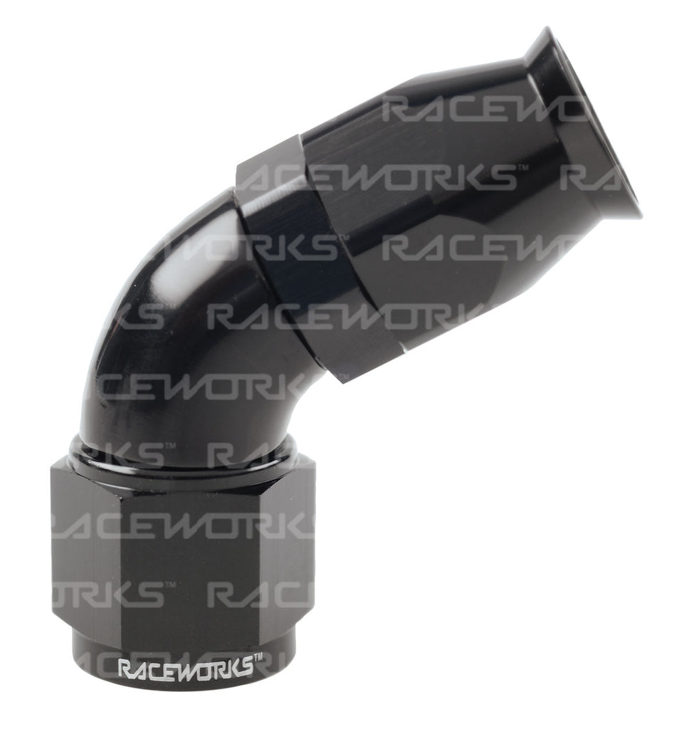 RACEWORKS TEFLON HOSE FITTING AN-4 60 Deg