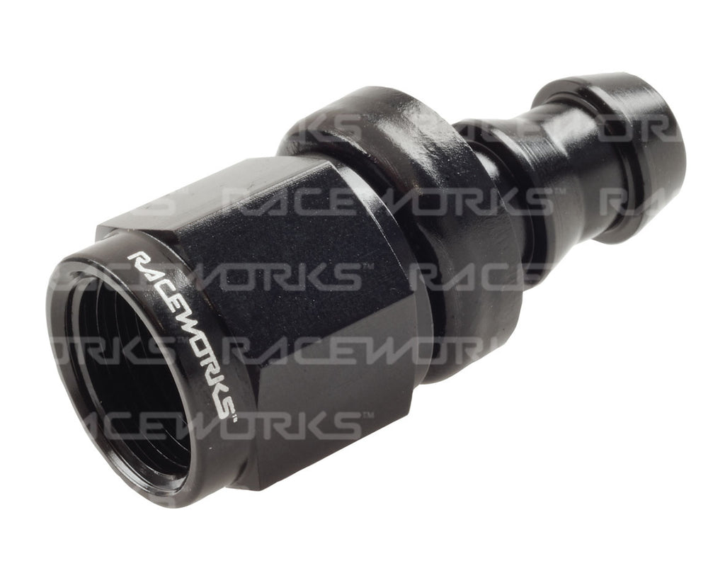 RACEWORKS PUSH LOK HOSE FITTING STRAIGHT