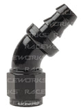 RACEWORKS PUSH LOK HOSE FITTING 45 Deg