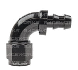 RACEWORKS PUSH LOK HOSE FITTING 90 Deg