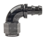 RACEWORKS PUSH LOK HOSE FITTING 90 Deg