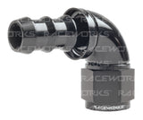 RACEWORKS PUSH LOK HOSE FITTING 90 Deg