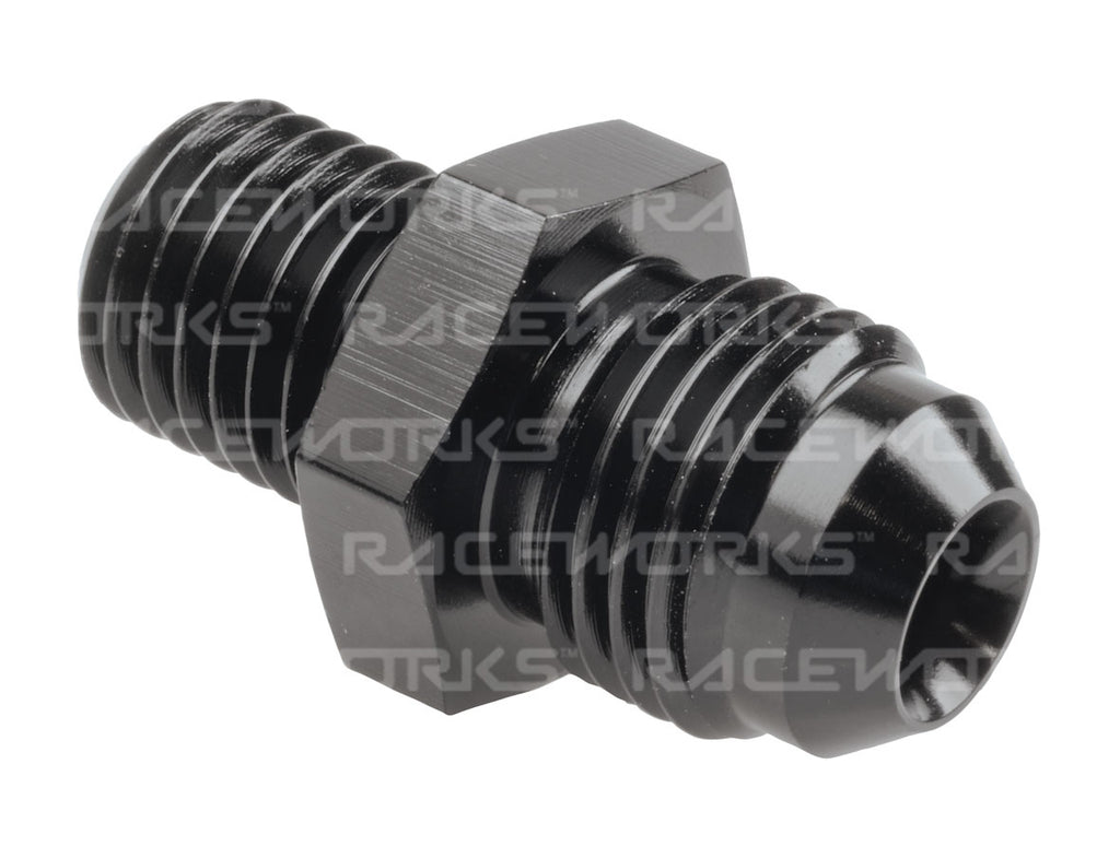 RACEWORKS METRIC MALE M12X1.5 TO MALE FLARE AN-6