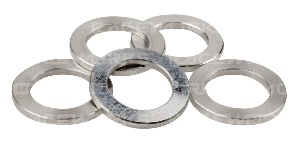 RACEWORKS ALUMINIUM WASHERS AN-3 ID9.8mm OD15.9mm T1.5mm (5 Pack)