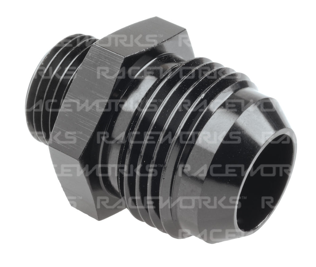 RACEWORKS MALE FLARE AN-12 TO O-RING BOSS AN-8