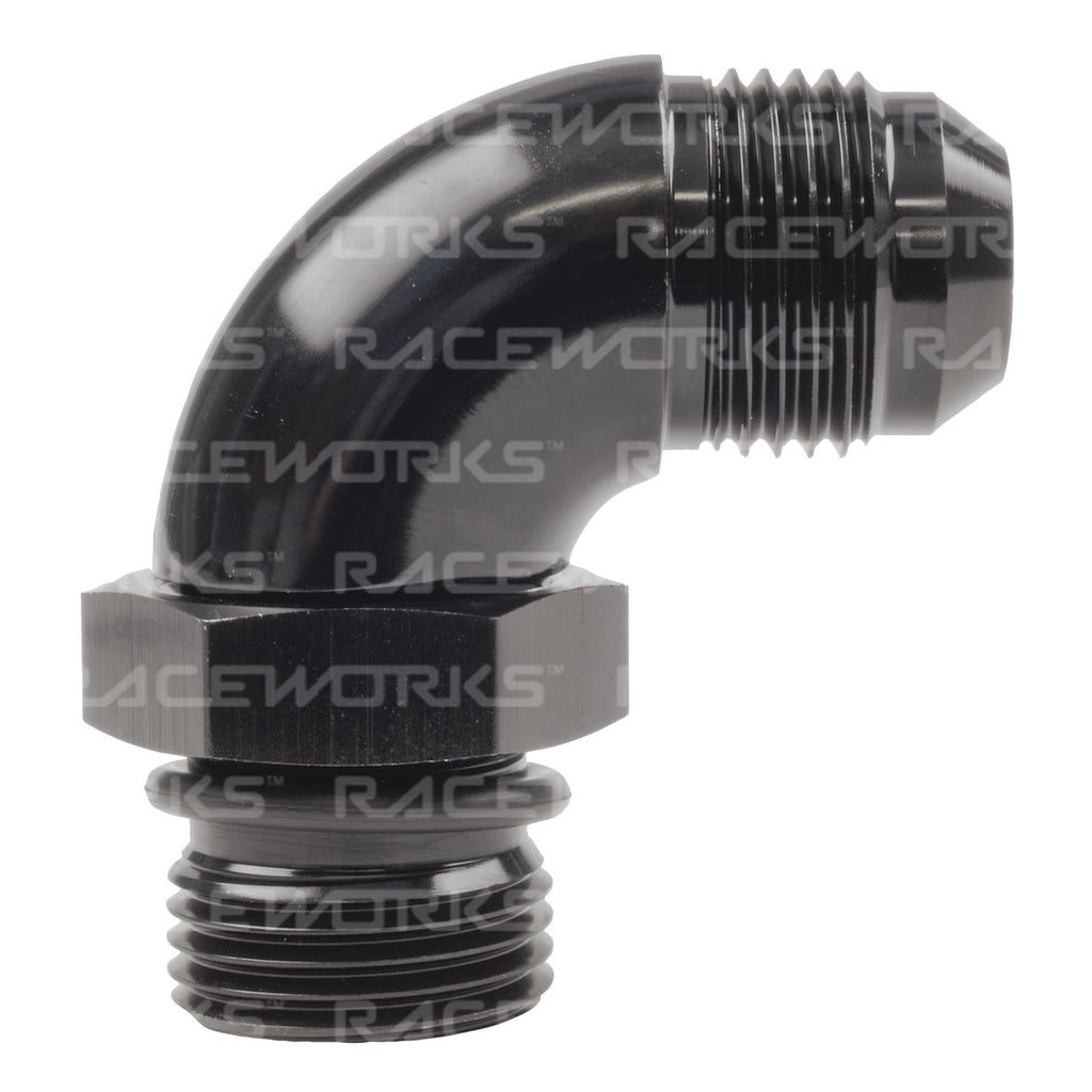 RACEWORKS AN-12 90DEG O-RING BOSS TO MALE FLARE ADAPTER