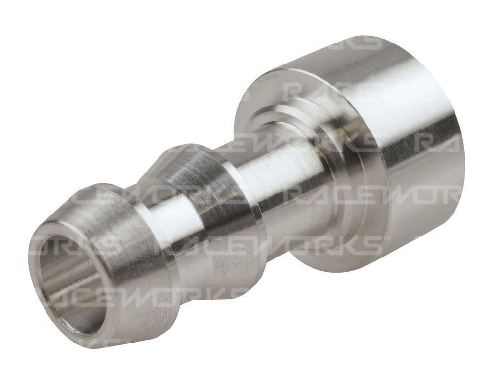 RACEWORKS 1/2'' WELD ON PUSH LOK TAIL / BARB ALLOY