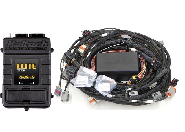 HALTECH Elite 2500 with RACE FUNCTIONS -  GM GEN IV LSx (LS2/LS3 etc) non DBW Terminated Harness ECU Kit