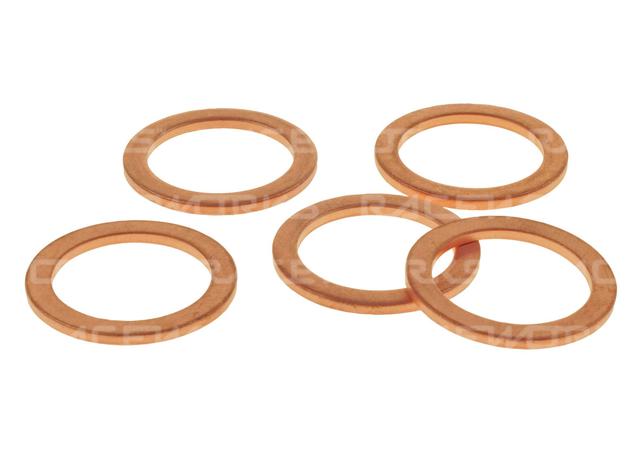 RACEWORKS COPPER WASHERS ID11mm OD16.9mm T1.4mm 5pk