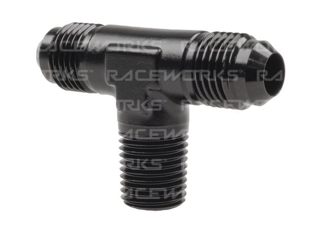 RACEWORKS TEE AN-4 - 1/8''NPT ON BRANCH