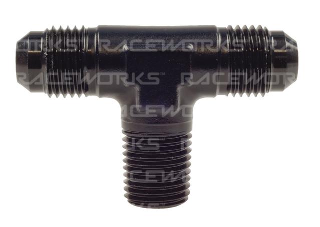 RACEWORKS TEE AN-6 - 1/4''NPT ON BRANCH