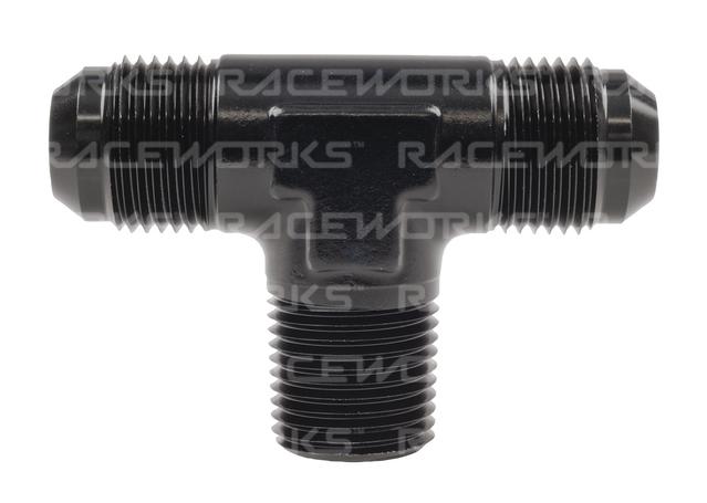 RACEWORKS TEE AN-10 - 1/2''NPT ON BRANCH