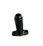 RACEWORKS TURBO DRAIN ADAPTER MALE AN-10 OUTLET UNIVERSAL 38-44MM SLOTTED 3" LONG - BLACK