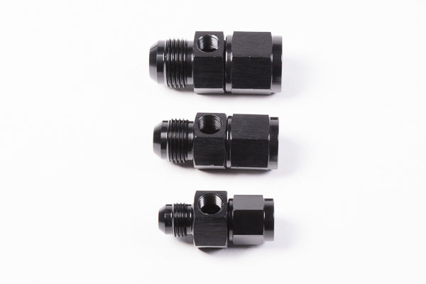 Radium AN Male to Female Fitting w/Inline 1/8" NPT Female Port