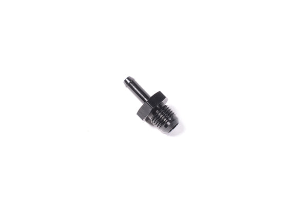 Radium 6AN Male Flare to 1/4" Hose Barb Fitting (6.35mm)