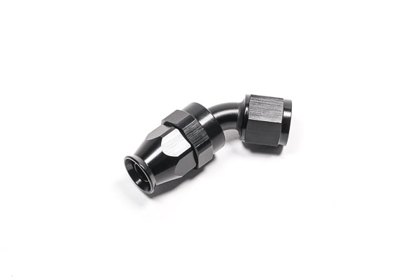 Radium 8AN PTFE Hose End Black 45 Degree