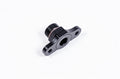 Radium FPR Adaptor 8AN ORB, 11mm Bore, 39mm Spacing, M6 - Subaru WRX STI 01-07/Mitsubishi Evo X/Mazda MX-5/Toyota 2JZ