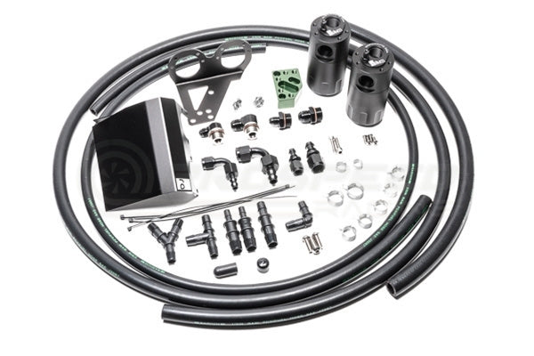 Radium Dual Fluid Lock Catch Can Kit w/RHD Bracket - Subaru WRX 08-14/STI 08-21