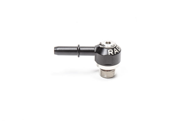 Radium V2 6AN ORB to 5/16" SAE Male EFI Quick Connect Low Profile Swivel Banjo Fitting