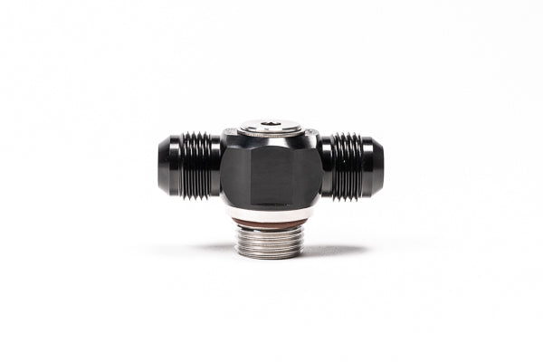 Radium V2 10AN ORB to Dual 10AN Male Flare Low Profile Swivel Banjo Fitting