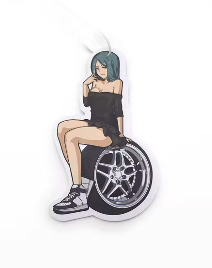 Car Air Freshener (Hanging) WHEEL GIRL GREEN