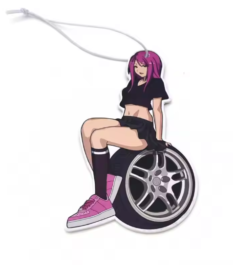 Car Air Freshener (Hanging) WHEEL GIRL PINK
