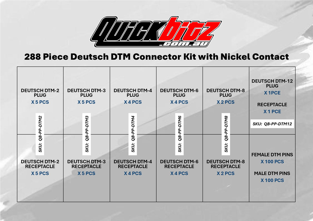 Deutsch Connector Kit - DTM SERIES - 288 Piece
