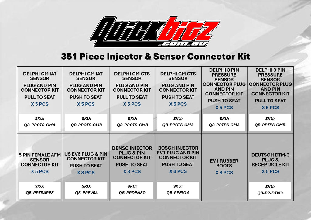 Engine Bay Sensor & Injector Connector Kit - 351 Piece