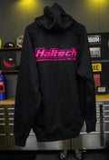 Haltech "Classic" Hoodie Black with Pink Logo