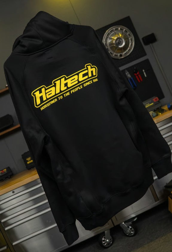 Haltech "Classic" Hoodie Black with Yellow Logo