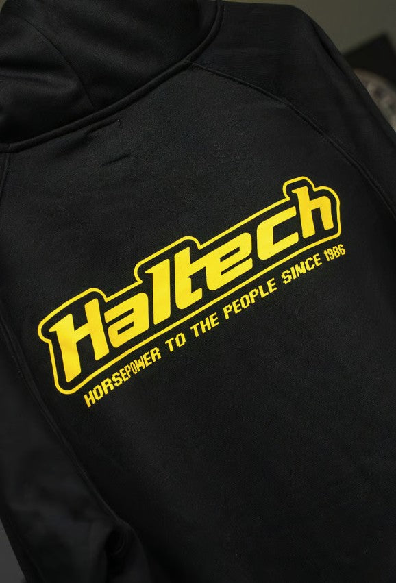 Haltech "Classic" Hoodie Black with Yellow Logo