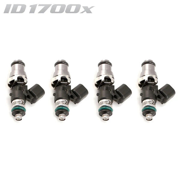 ID1700-XDS, for 3000GT VR4, 3.0L turbo. 11mm (blue) adapter tops. Denso lower.  Set of 6.