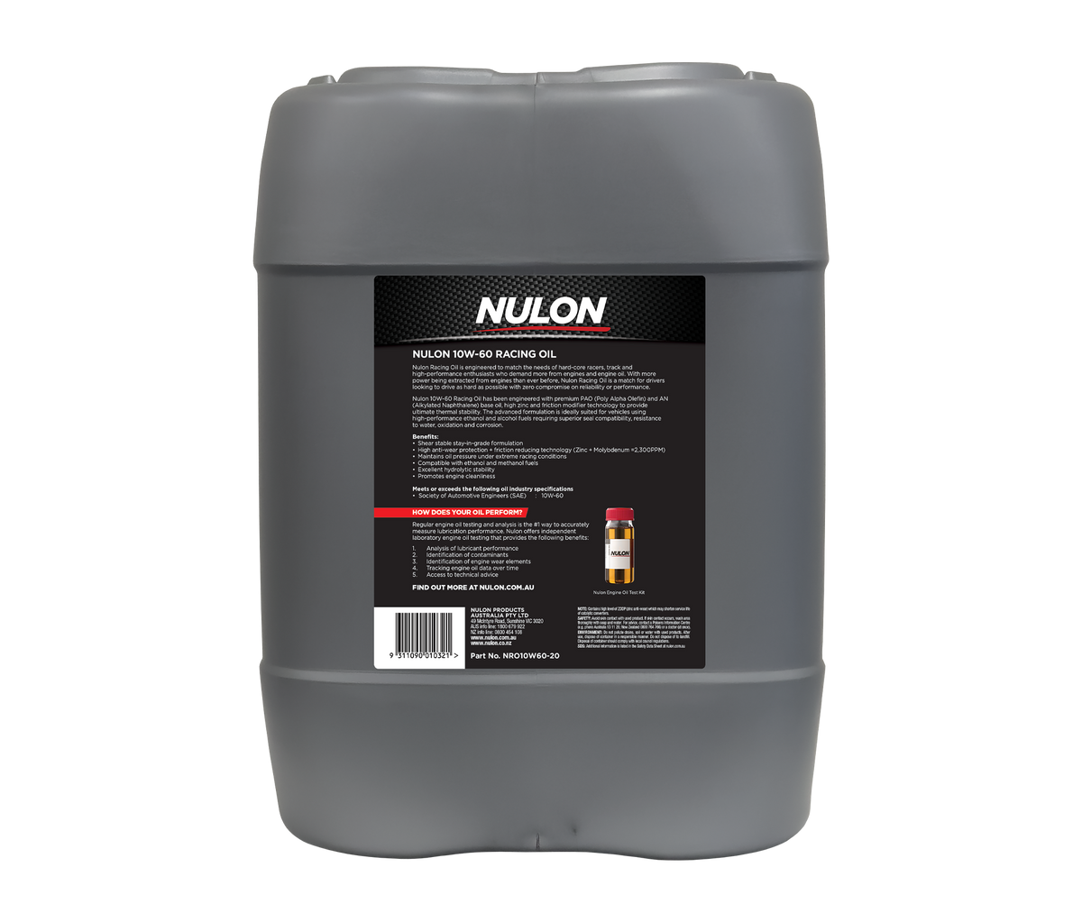 NULON RACING OIL 10W-60 20L - Quickbitz