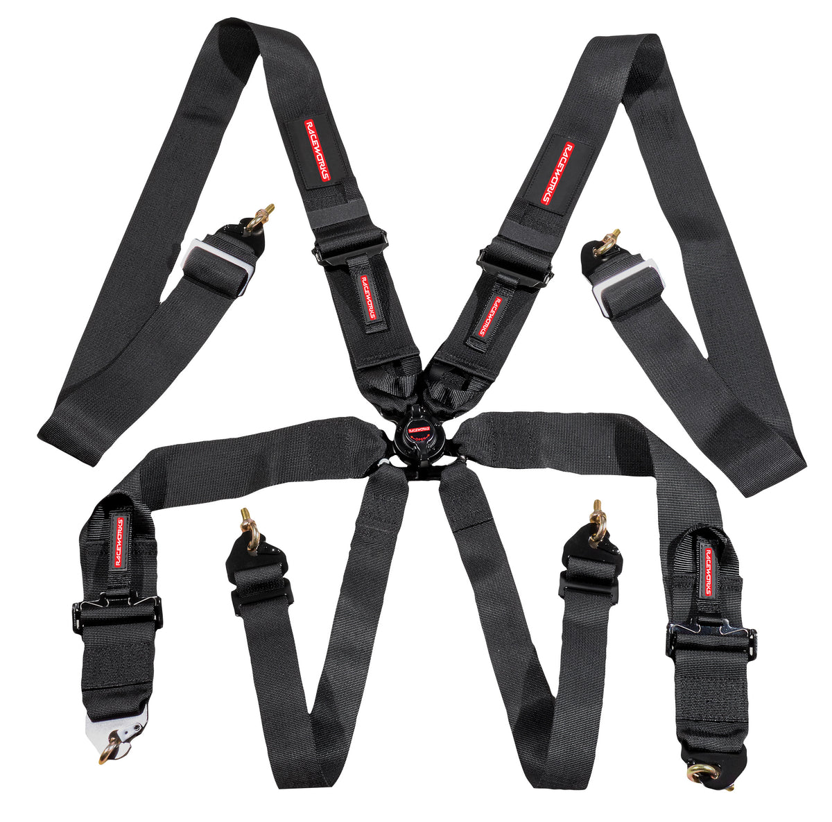 BLACK 6POINT CAM LOCK HARNESS