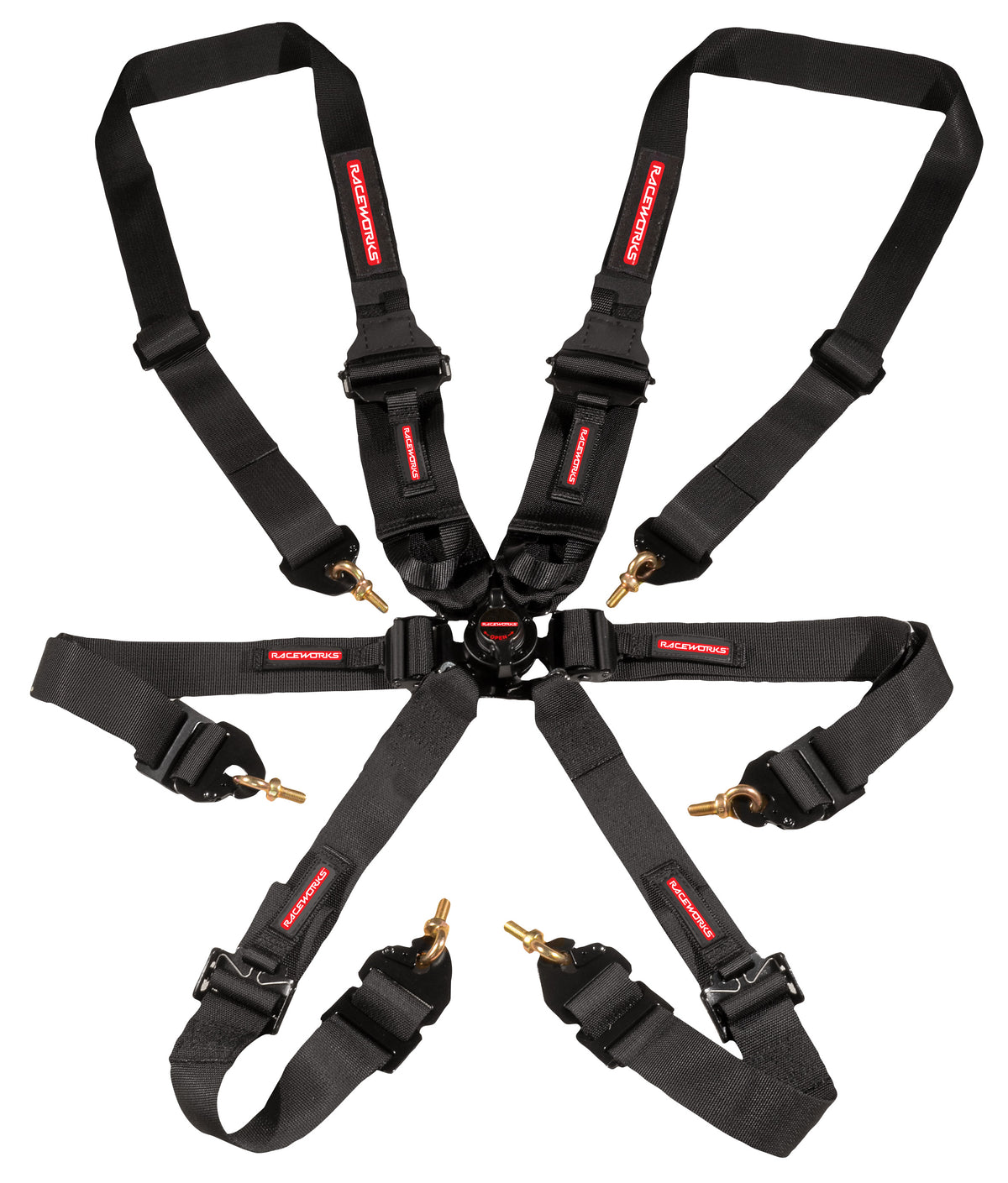 BLACK 6POINT CAM LOCK HARNESS