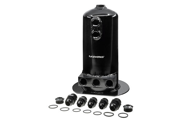 2.5L SURGE TANK AN-8 SINGLE/DUAL OUTLET BLACK