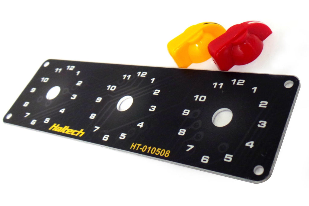 Triple Switch Panel Kit - includes Yellow & Red knobs (Includes Dual Panel and 3 x 12 Position Rotary Trim Modules)