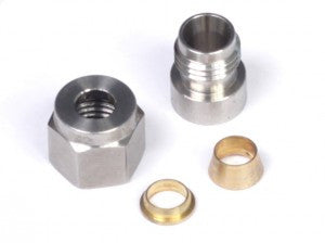 1/4" Stainless Steel Weld-on Kit - inc Nut and Ferrule - Quickbitz