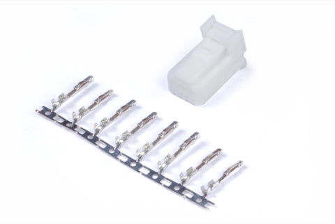 Plug and Pins Only - 8 Pin TYCO WHITE