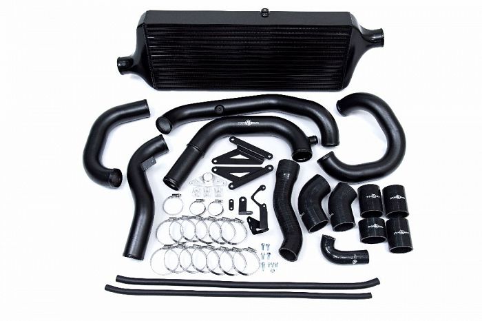 Process West Front Mount Intercooler Kit (suits Subaru 15-16 VA STI) - Black - Quickbitz